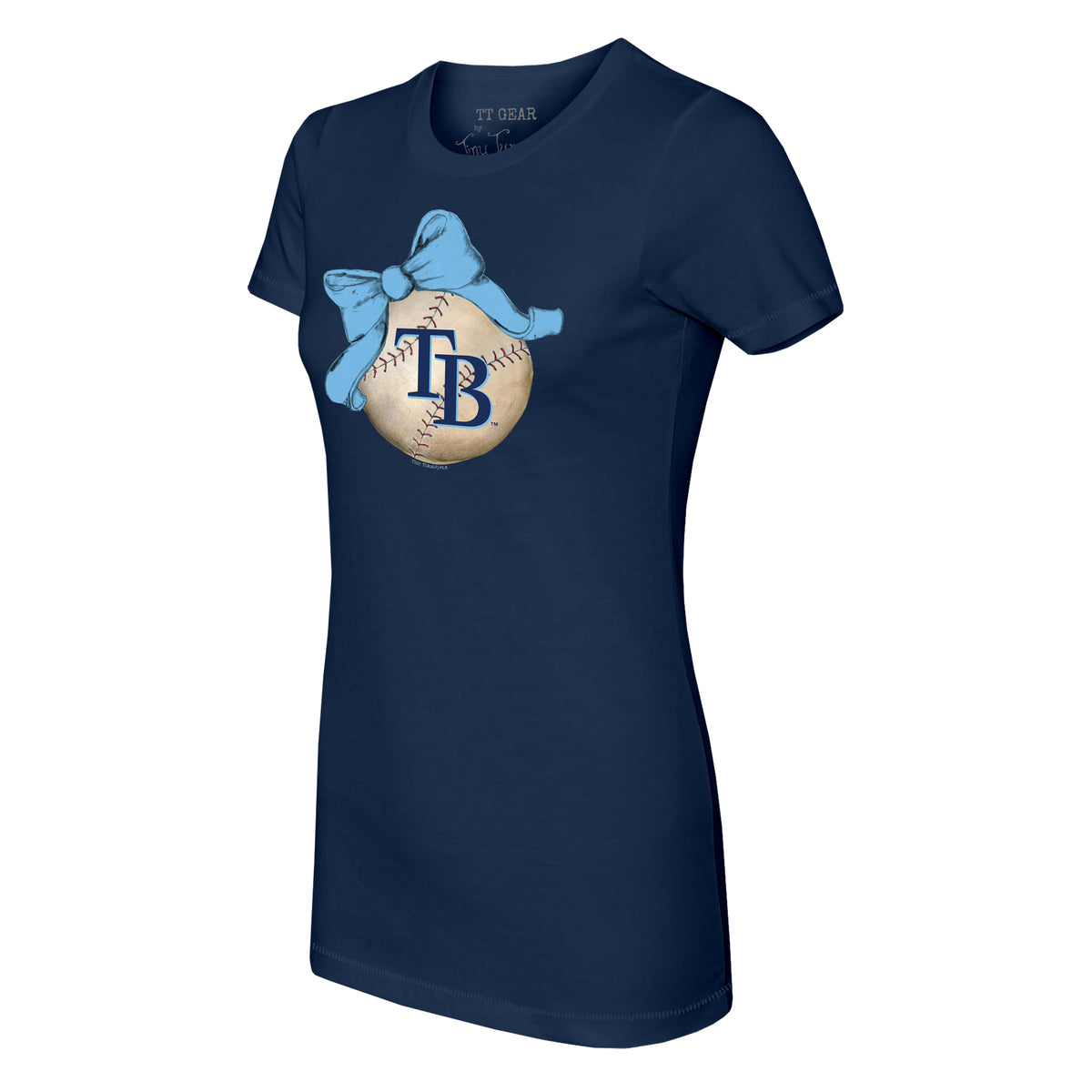 Tampa Bay Rays Baseball Tie Tee Shirt Youth XL (12-14) / White