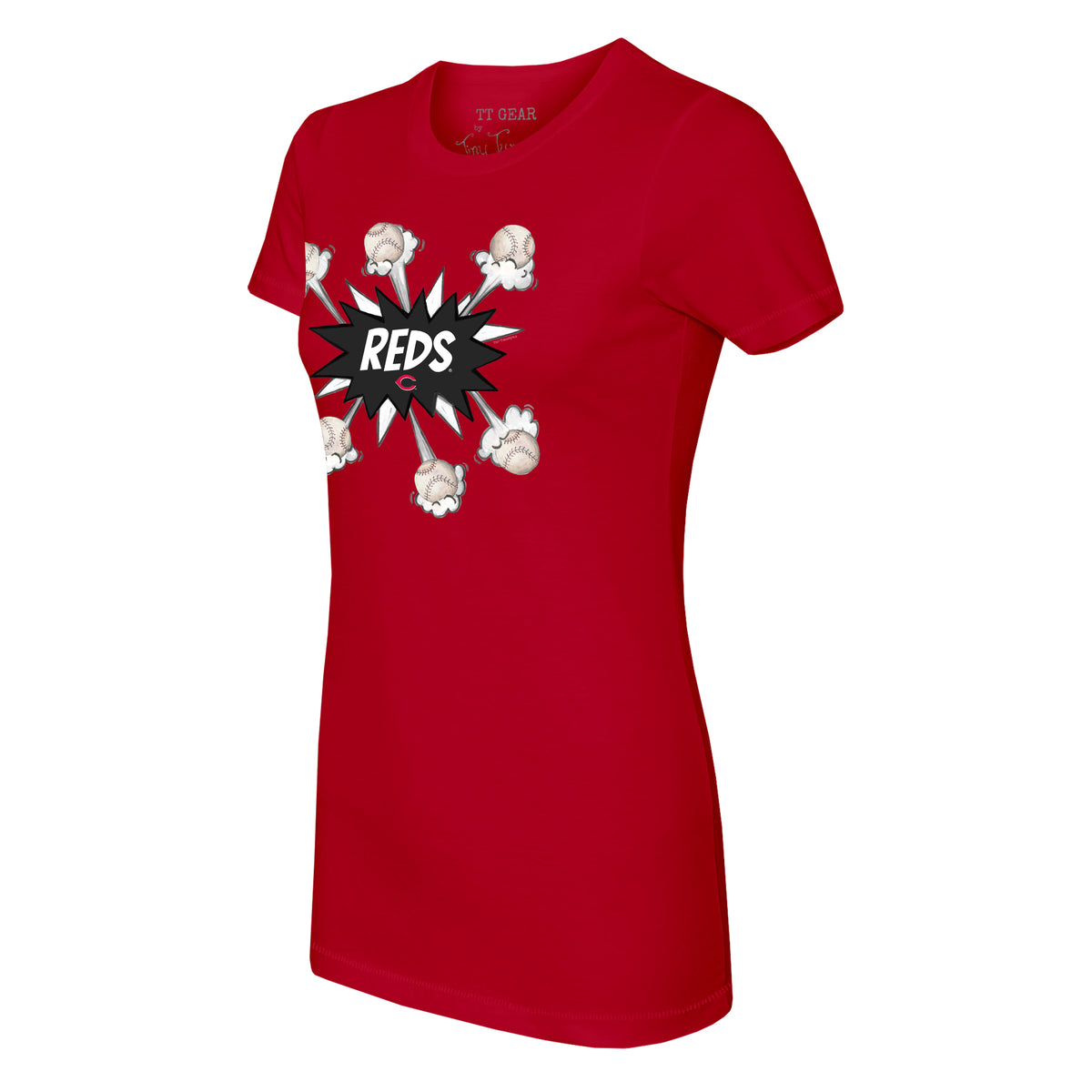 Cincinnati Reds Stitched Baseball Tee Shirt Women's Large / White