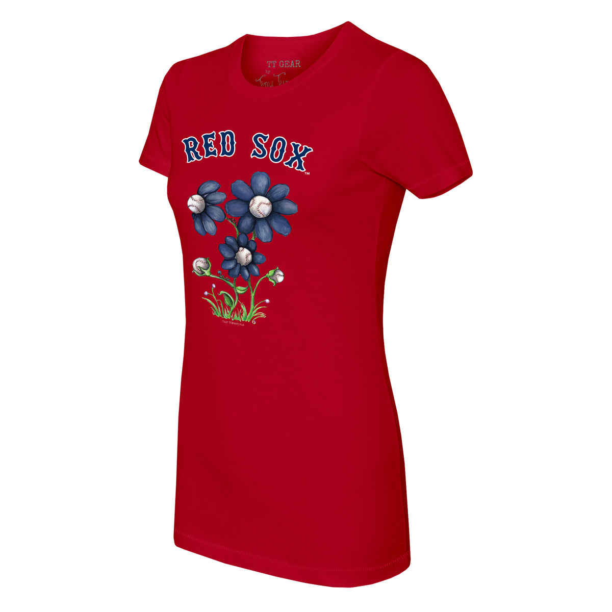 Tiny Turnip Boston Red Sox Baseball Pow Tee Shirt Women's Large / Red