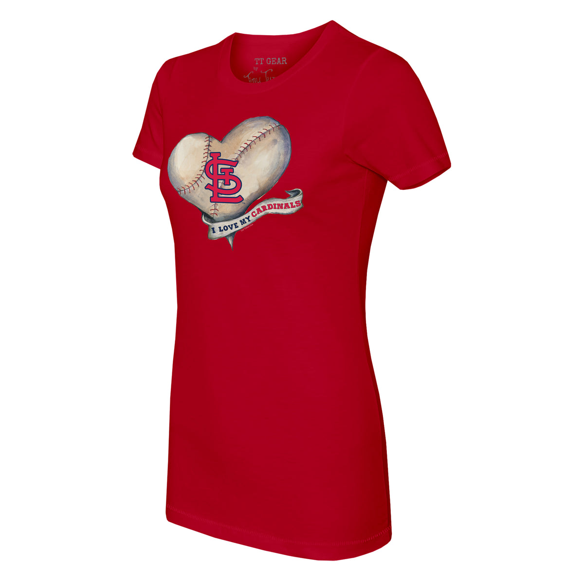 Lids St. Louis Cardinals Tiny Turnip Women's Baseball Cross Bats T-Shirt -  Red