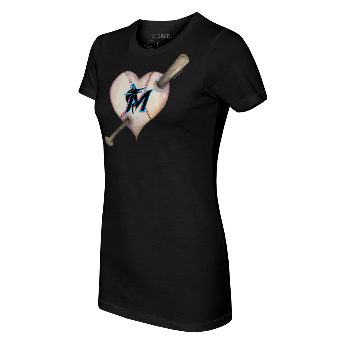 Unique Miami Marlins Tiny Heart Shape T-shirt - Jomagift