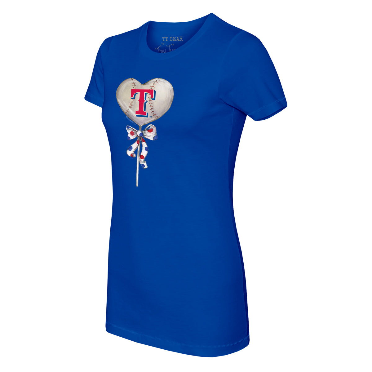 Texas Rangers Tiara Heart Tee Shirt 5T / Royal Blue