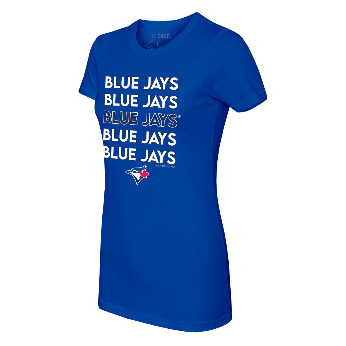 Toronto Blue Jays Tiny Turnip Women's Girl Teddy T-Shirt - Royal