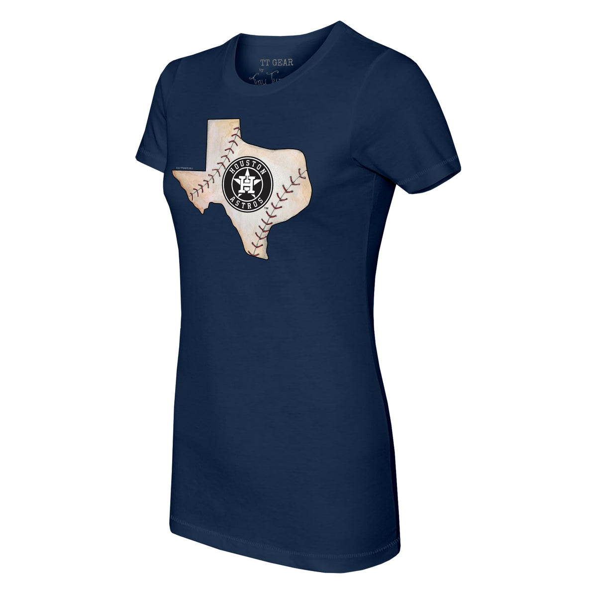 Houston Astros Heart Lolly Tee Shirt Women's XL / Navy Blue