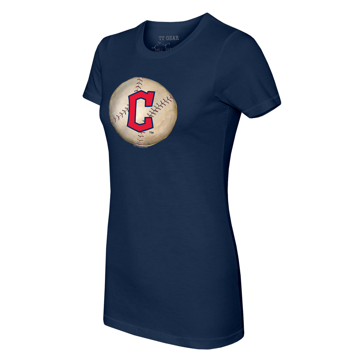 Cleveland Guardians Baseball Pow Tee Shirt Women's XL / Navy Blue