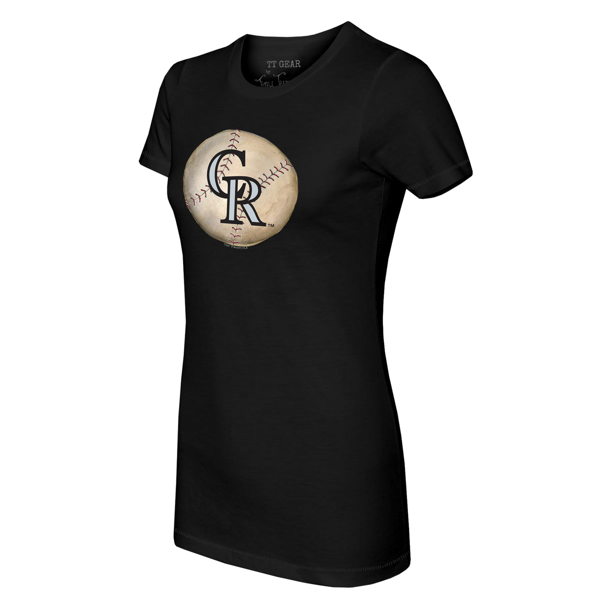Colorado Rockies Baseball Pow Tee Shirt Women's Large / Black