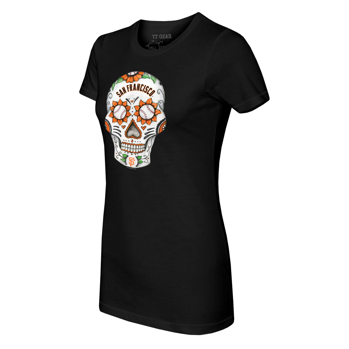 San Francisco Baseball Sugar Skull Kids T-Shirt for Sale by