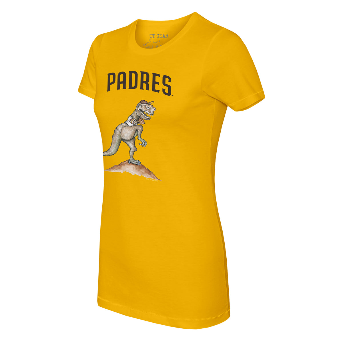 Tiny Turnip San Diego Padres Stega Tee Shirt Women's XS / Gold