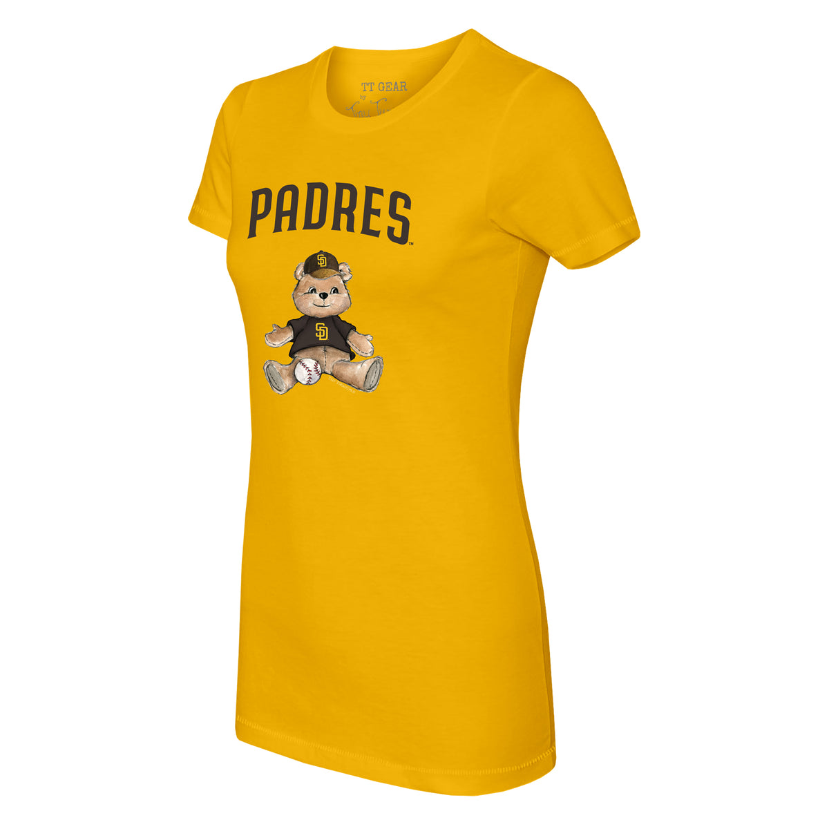 Tiny Turnip San Diego Padres Stega Tee Shirt Women's 2XL / Gold