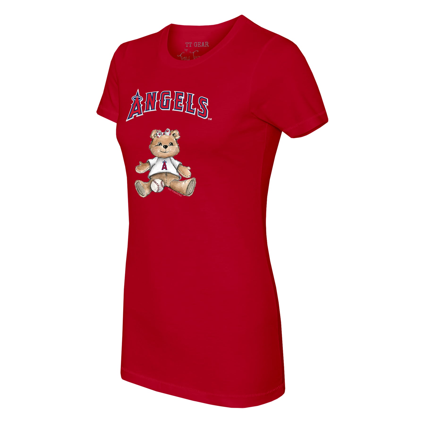 Women's Tiny Turnip White Los Angeles Angels Teddy Boy T-Shirt Size: 3XL