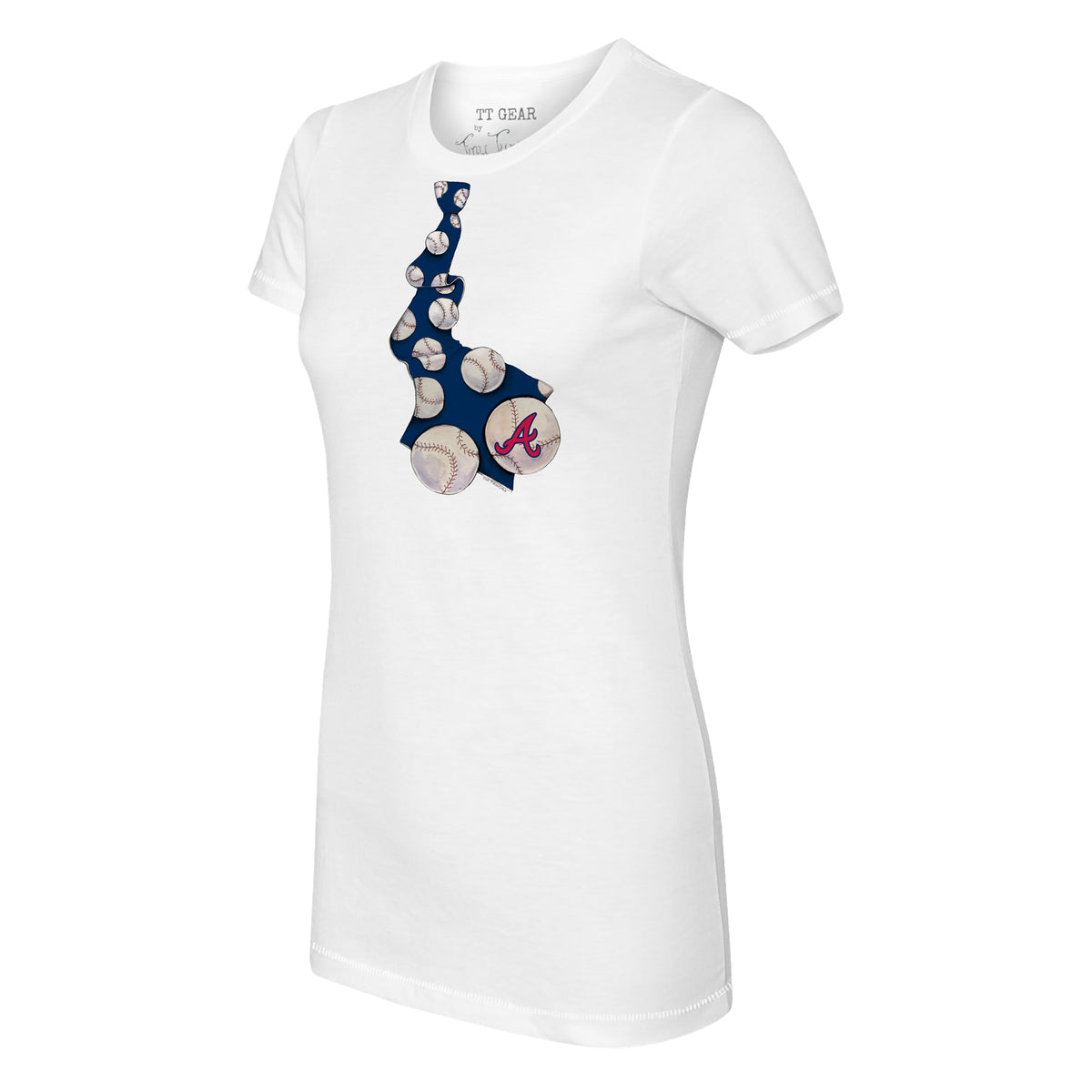 Women's Tiny Turnip Navy Houston Astros Baseball Pow T-Shirt Size: Extra Small