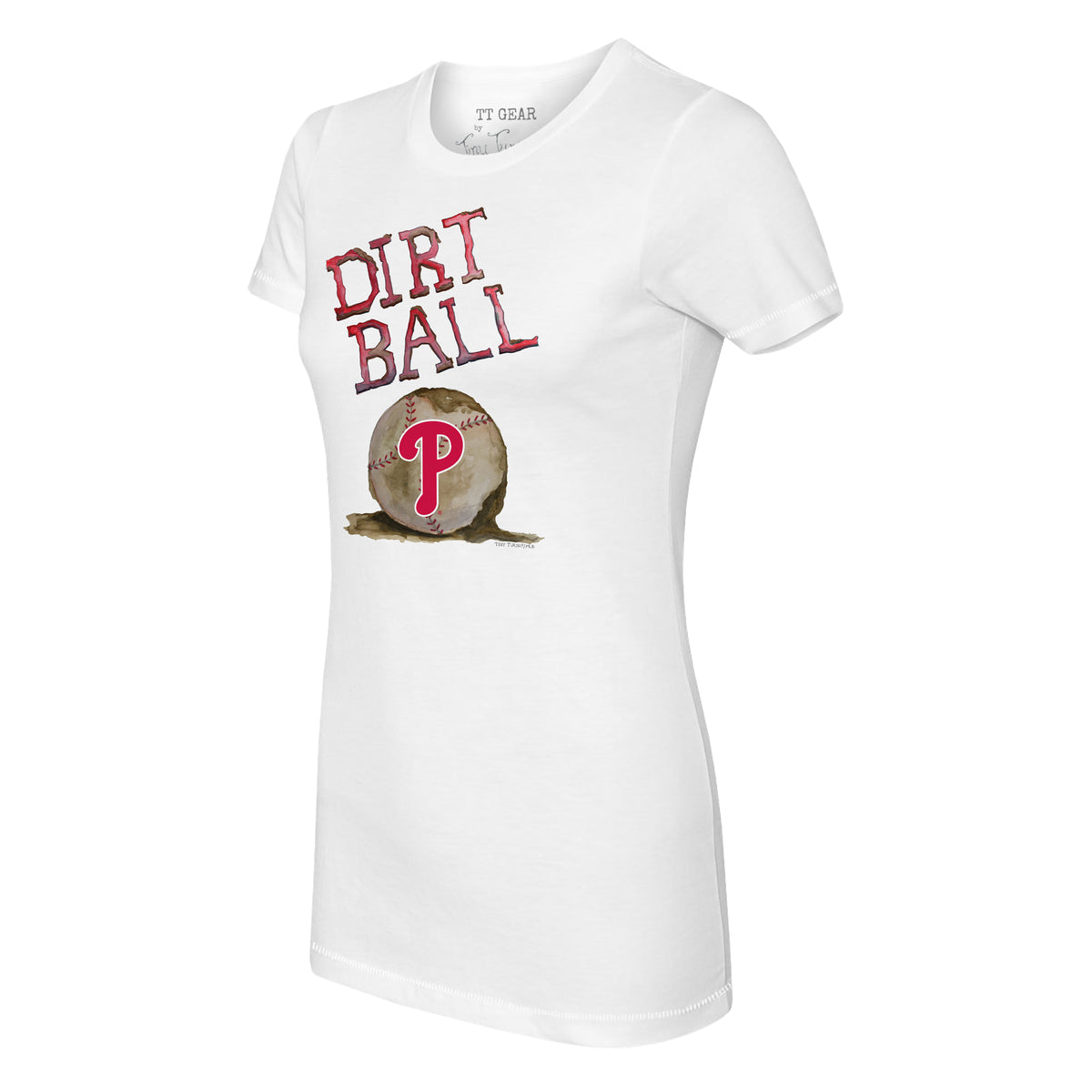 Youth Tiny Turnip White Philadelphia Phillies Dirt Ball T-Shirt Size: Extra Large