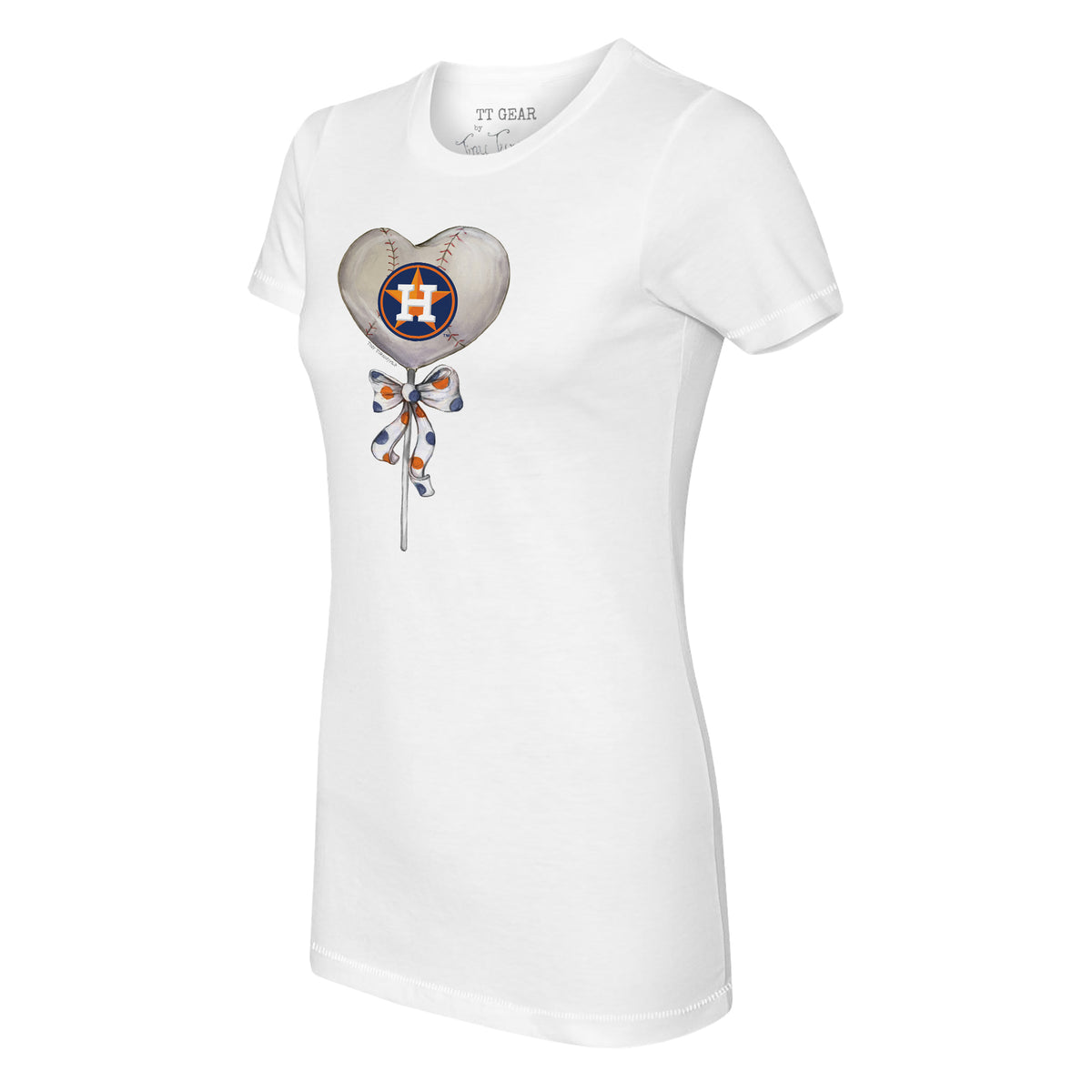 Houston Astros Tiara Heart Tee Shirt