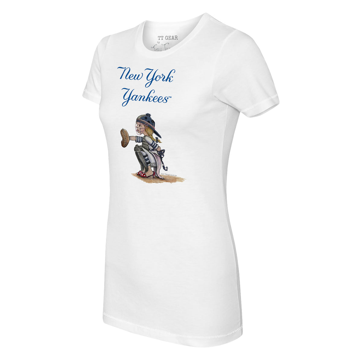 Women's Tiny Turnip White New York Mets Kate The Catcher T-Shirt