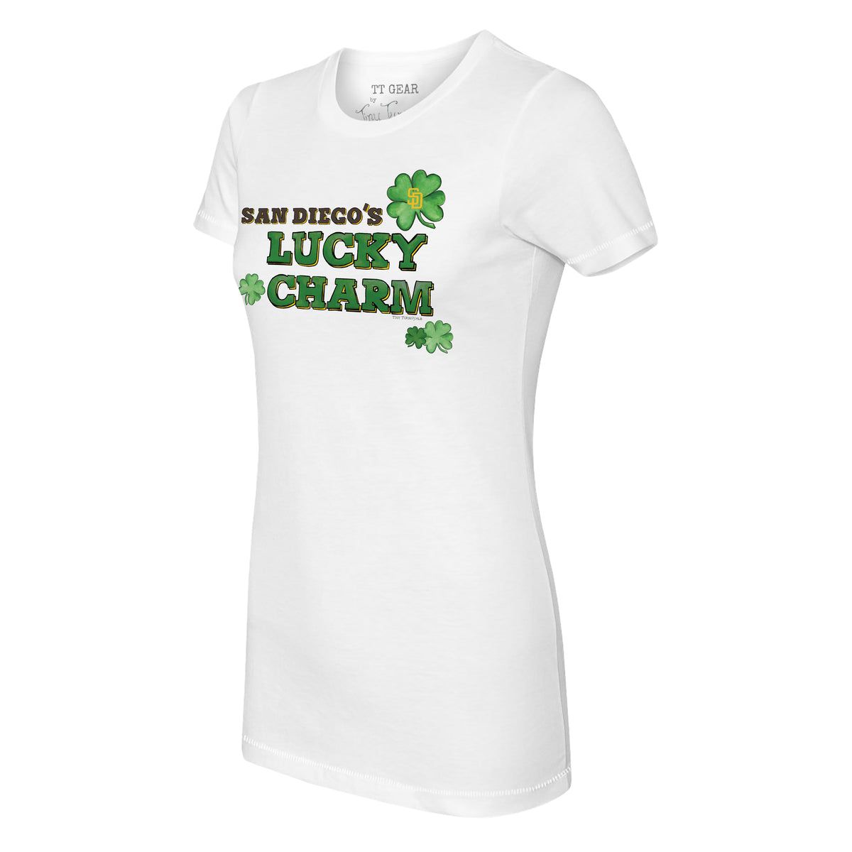 Women's Tiny Turnip White San Francisco Giants Lucky Charm T-Shirt Size: Large