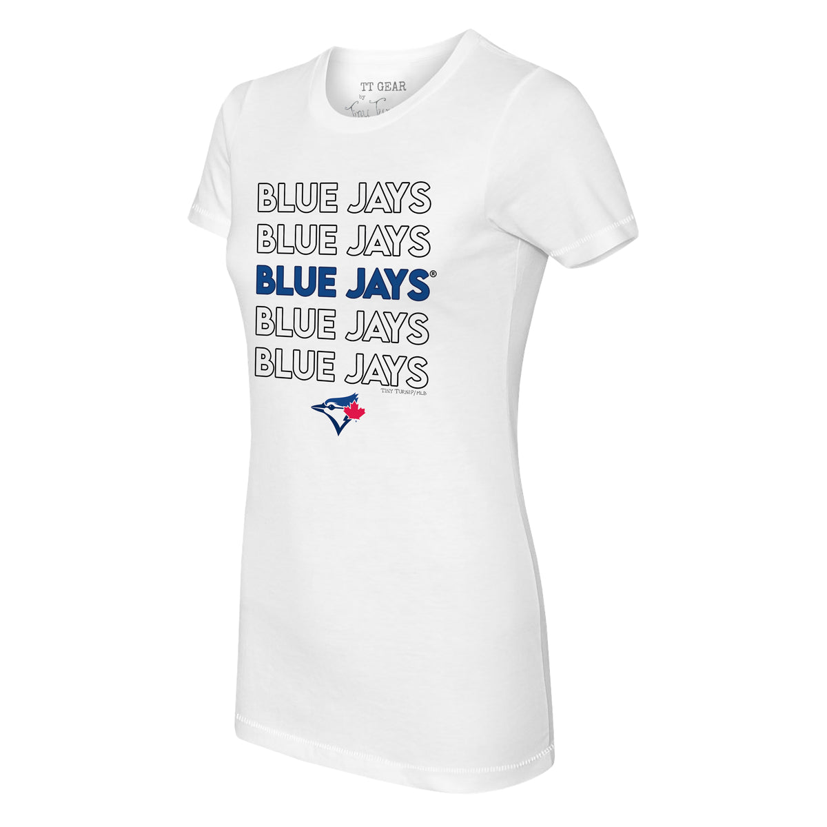 Women's Tiny Turnip White Toronto Blue Jays Teddy Boy T-Shirt Size: Extra Small