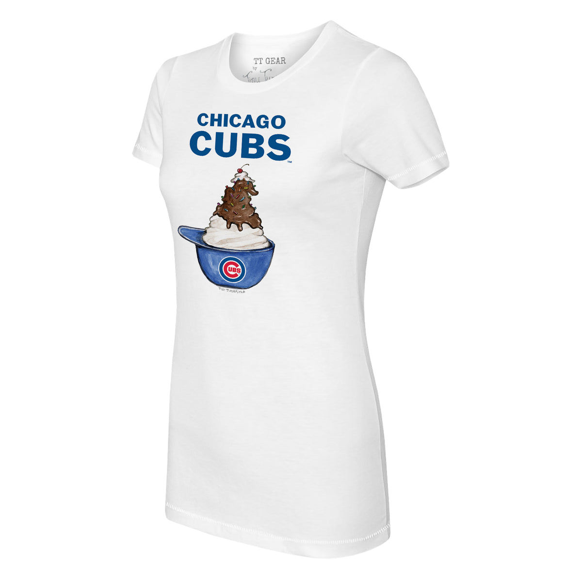 Chicago Cubs Nacho Helmet Tee Shirt Women's Large / Royal Blue