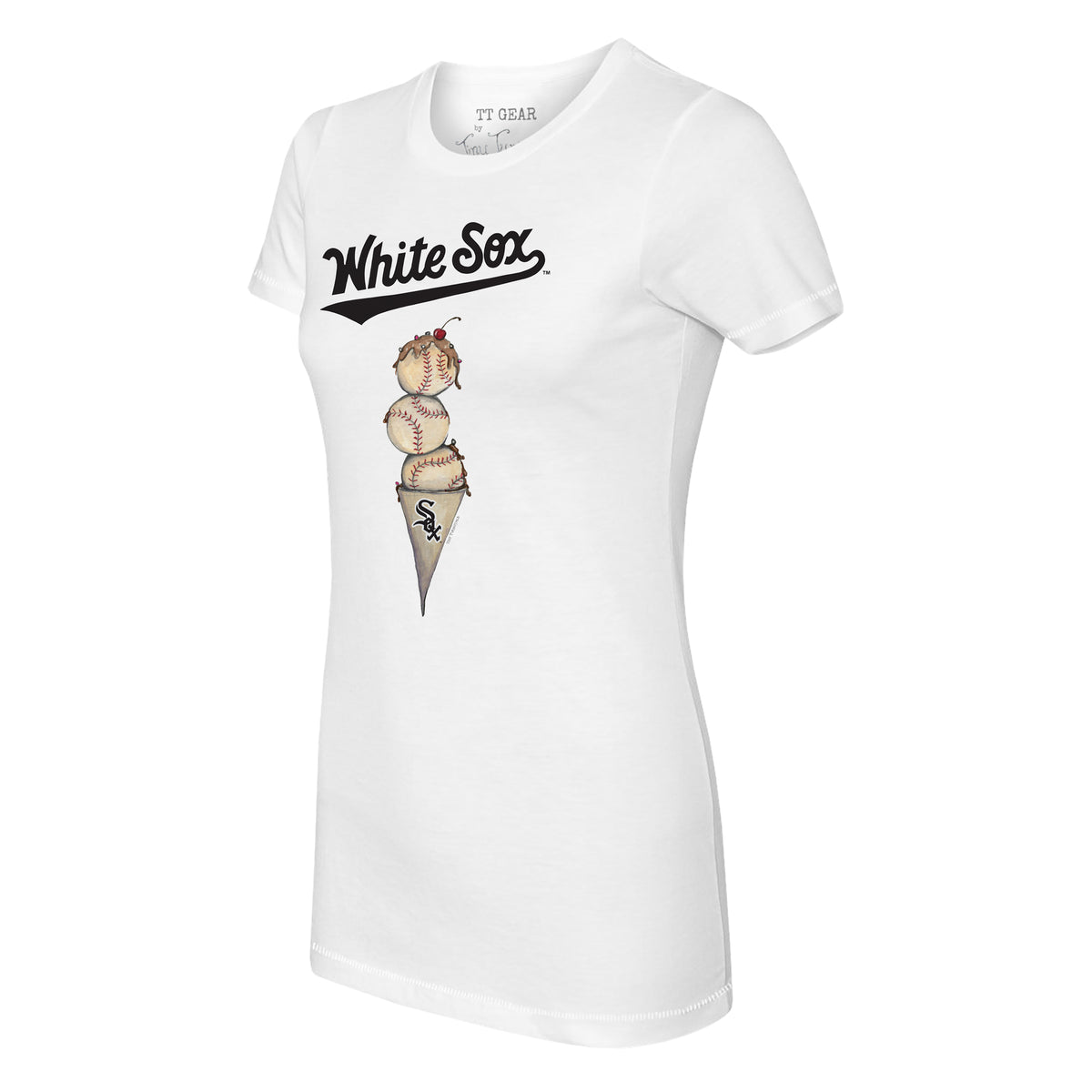 Chicago White Sox Womens Black New Basic Short Sleeve T-Shirt