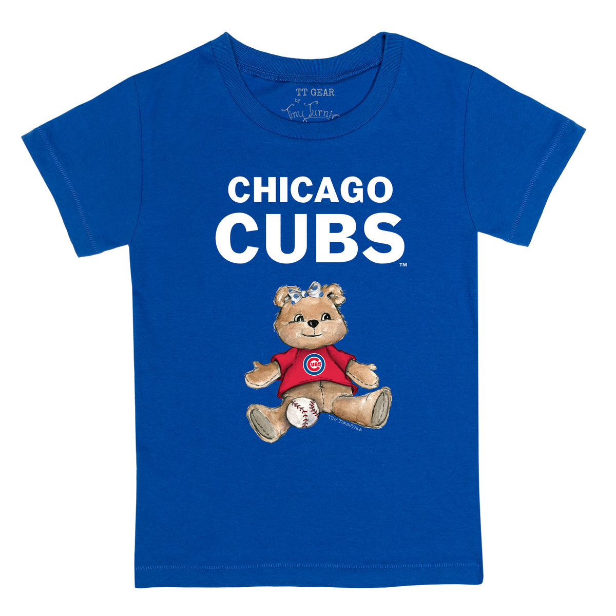 Build A Bear Chicago Cubs MLB Baseball Tee T Shirt Pink White