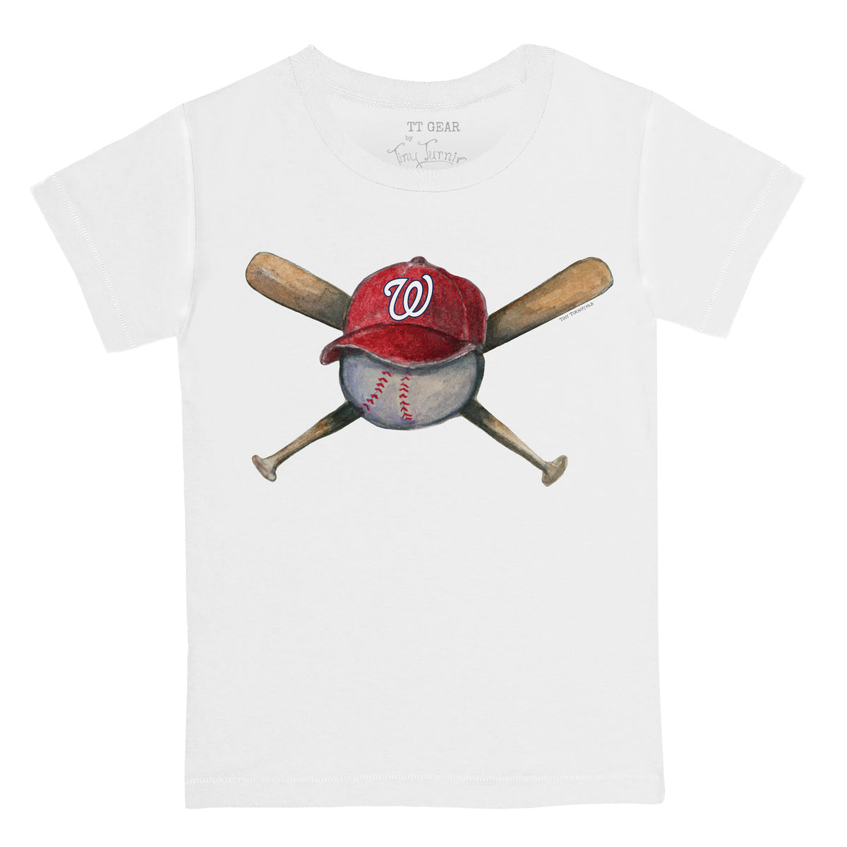 Toddler Tiny Turnip White/Navy Washington Nationals Hot Bats 3/4-Sleeve Raglan T-Shirt Size: 4T