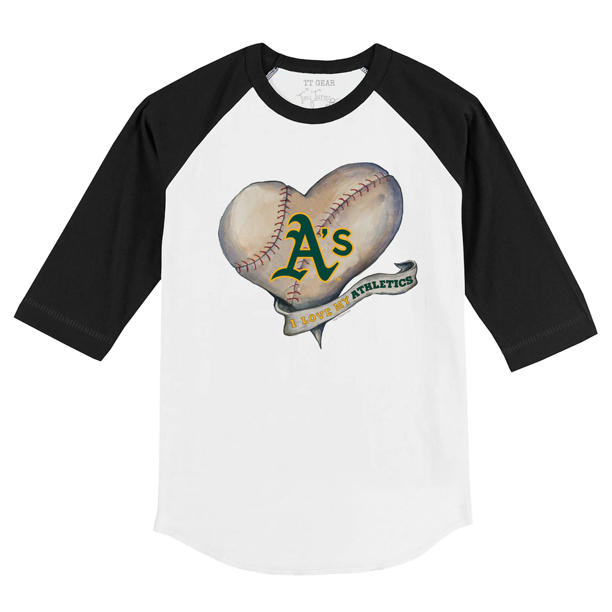 Oakland Athletics Baseball Love Fringe Tee 5T / Black