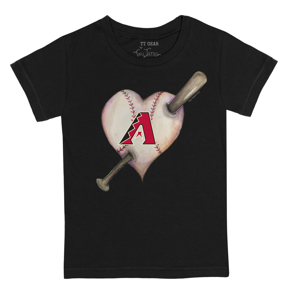 Youth Tiny Turnip White Arizona Diamondbacks Girl Teddy T-Shirt Size: Small