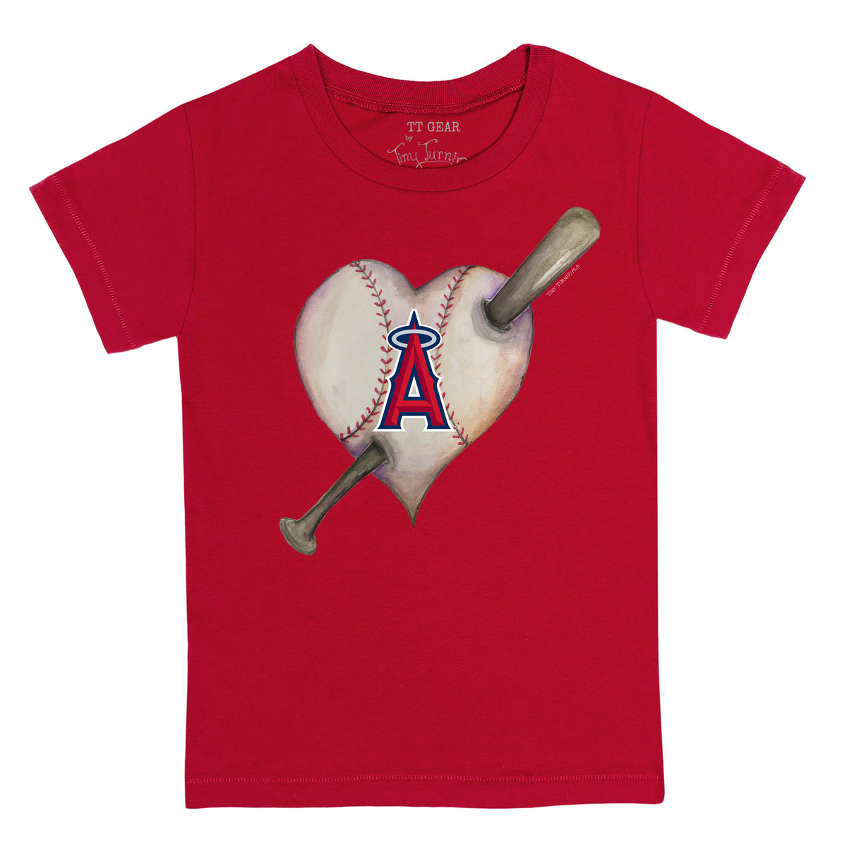 Los Angeles Angels Tiny Turnip Youth Baseball Love T-Shirt - White