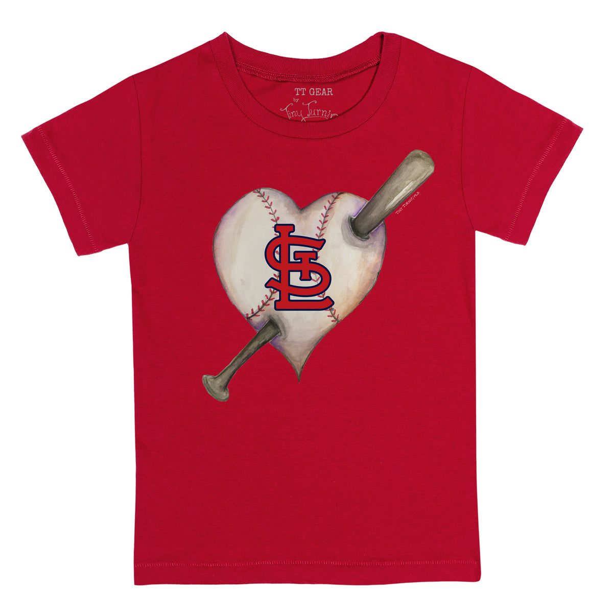 St. Louis Cardinals Tiny Turnip Toddler State Outline T-Shirt - White