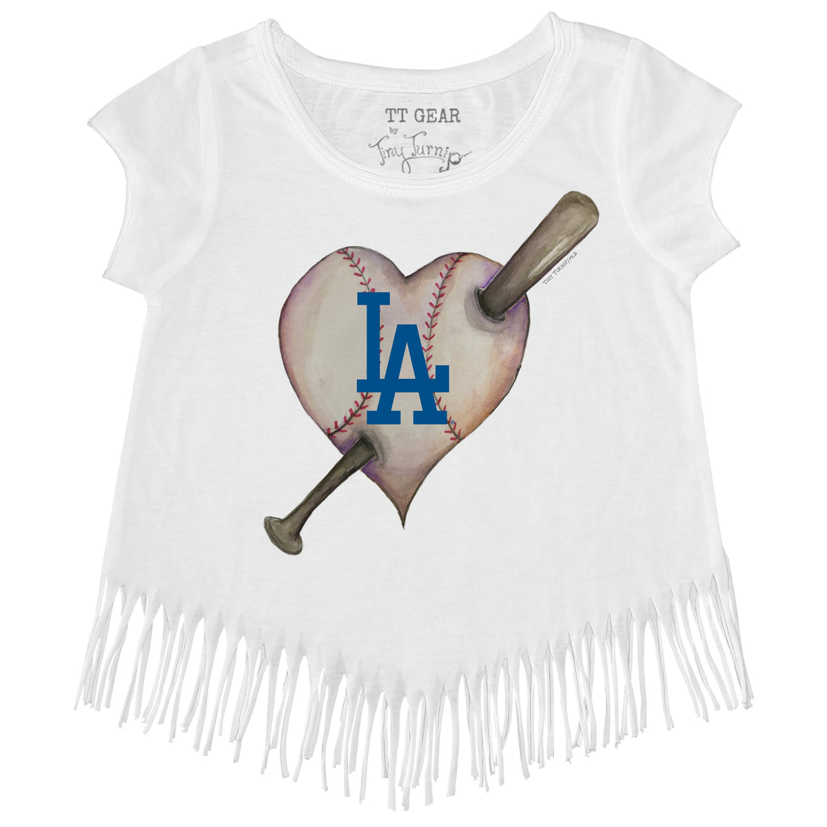 Girls Infant Pink Los Angeles Dodgers Heart Stars T-Shirt