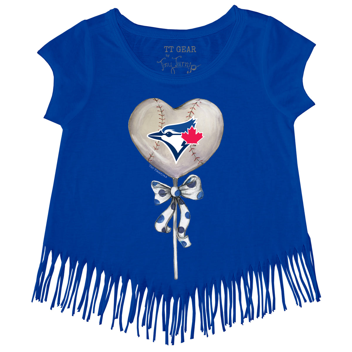 Toronto Blue Jays Tiny Turnip Infant Heart Lolly T-Shirt - White