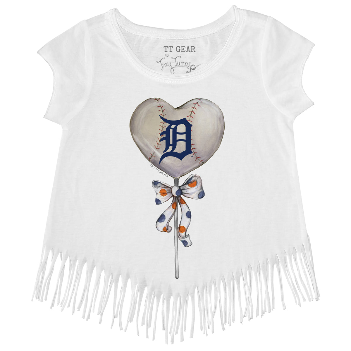 Girls Youth Tiny Turnip White Houston Astros Baseball Love Fringe T-Shirt Size: Extra Large