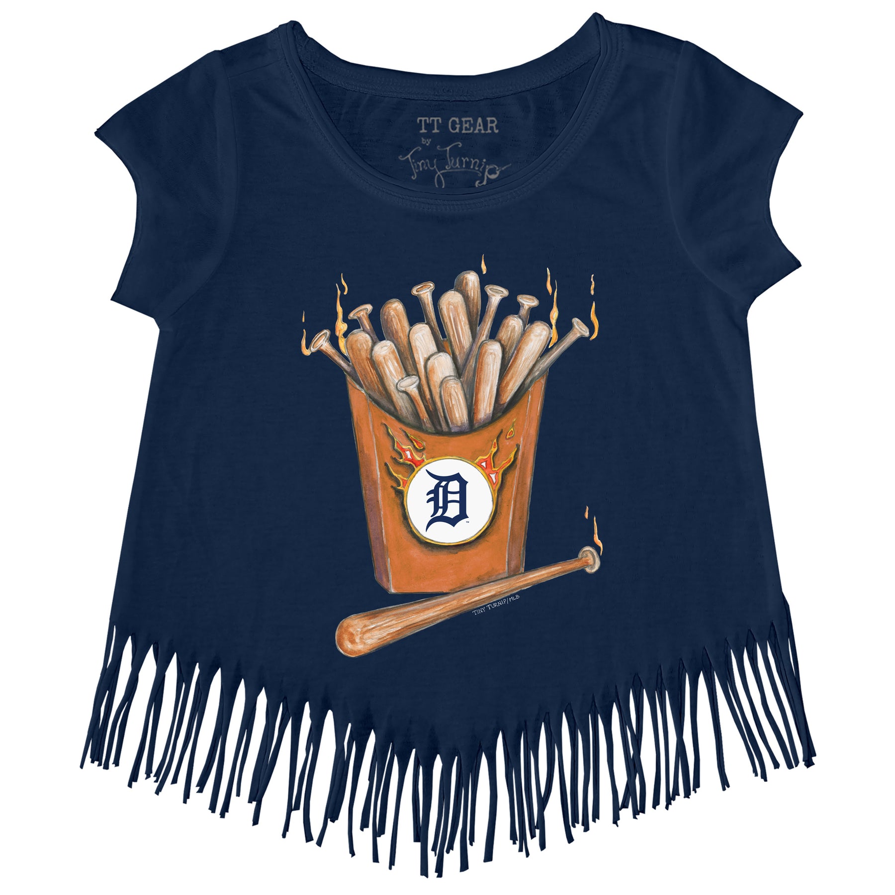 Lids Detroit Tigers Tiny Turnip Toddler Hot Bats 3/4-Sleeve Raglan T-Shirt  - White/Navy