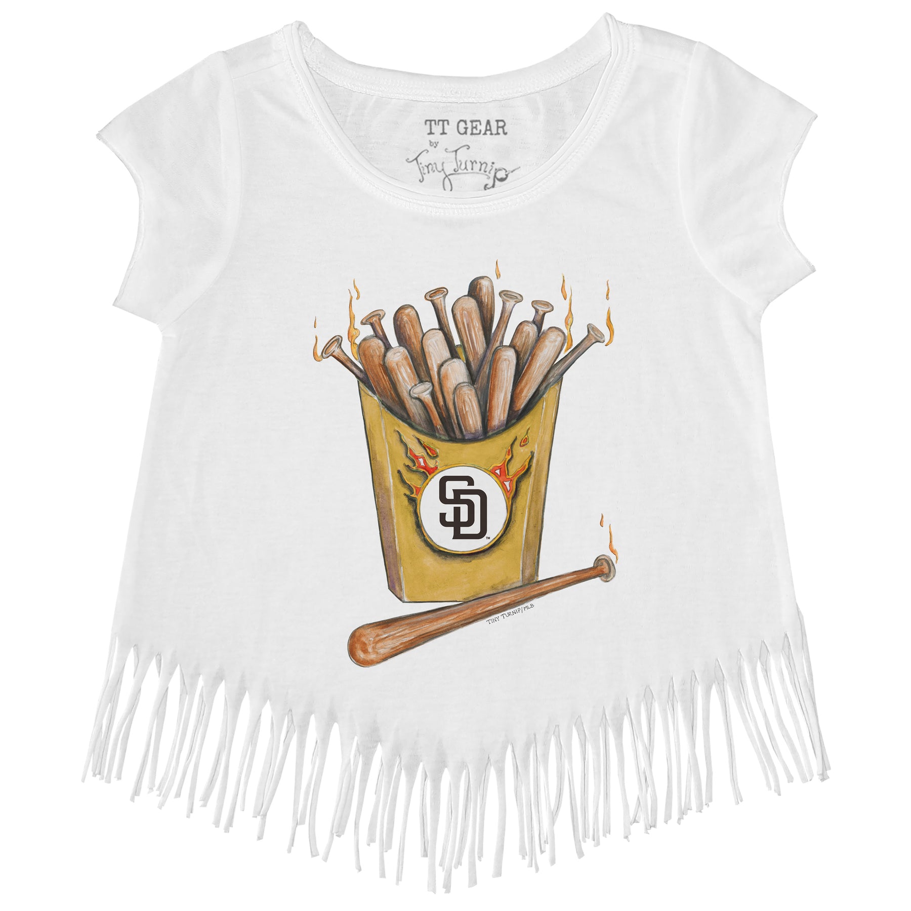 San Diego Padres Tiny Turnip Youth State Outline T-Shirt - White