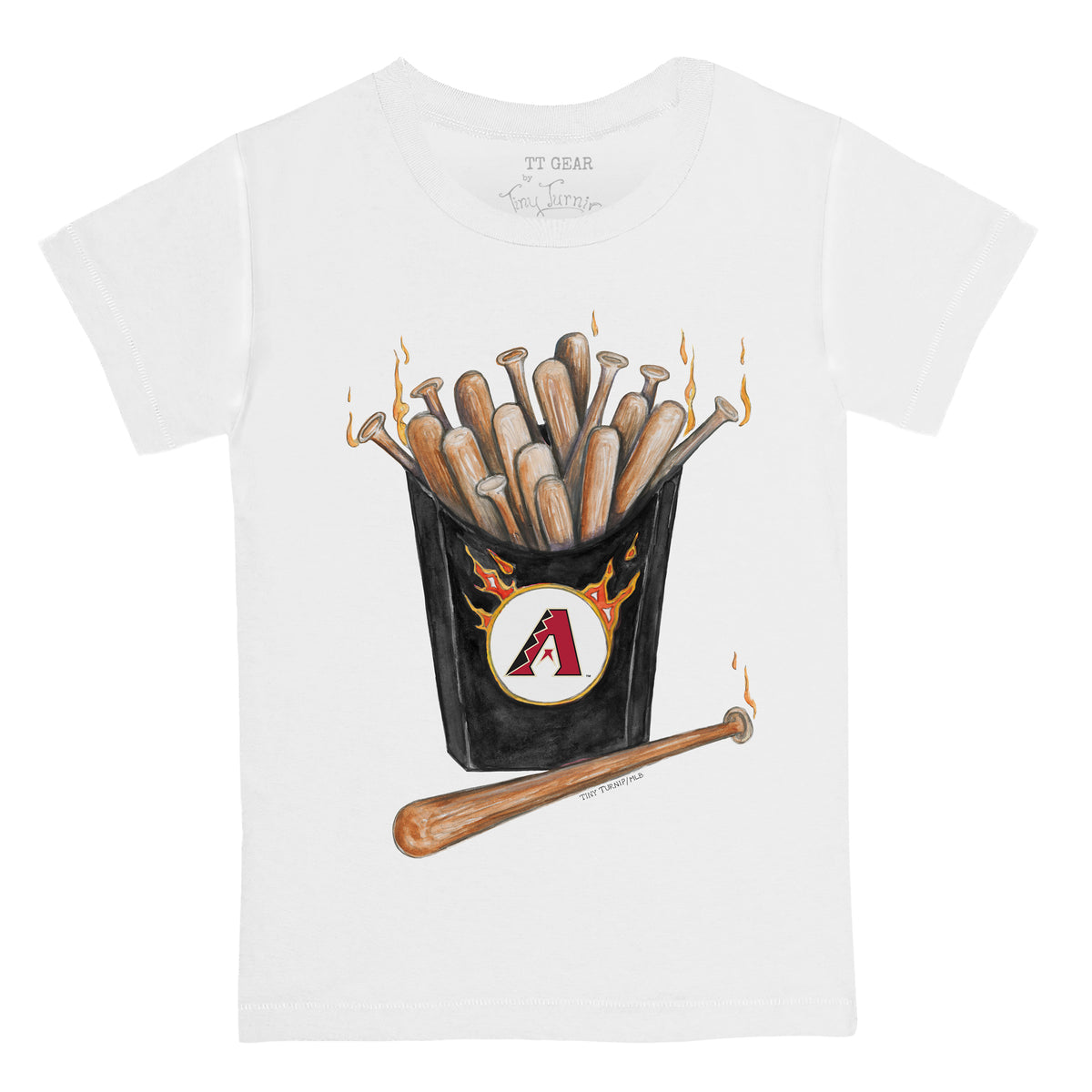 Lids Arizona Diamondbacks Tiny Turnip Women's Baseball Cross Bats T-Shirt -  Black