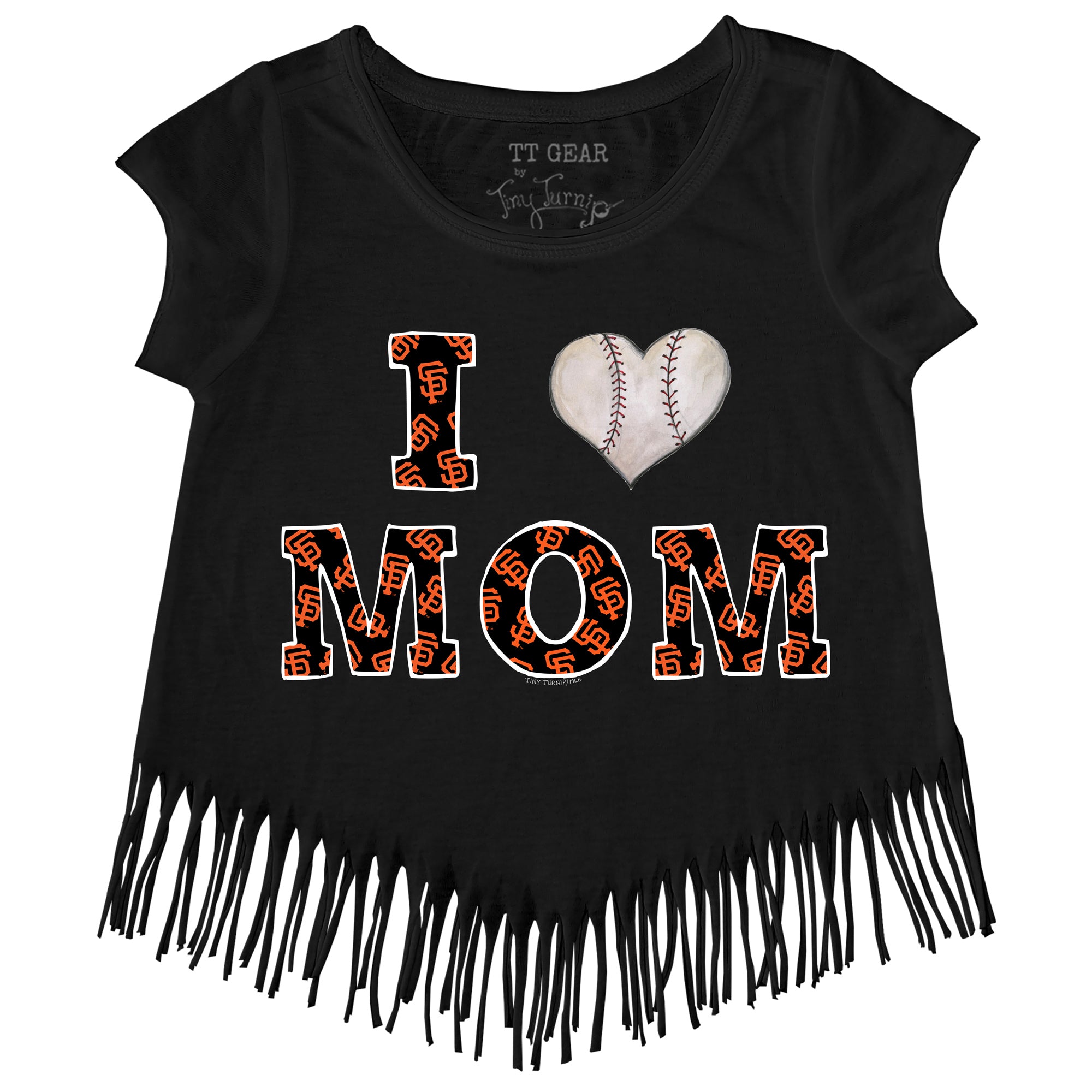 San Francisco Giants I Love Mom Tee Shirt Youth Small (6-8) / Black