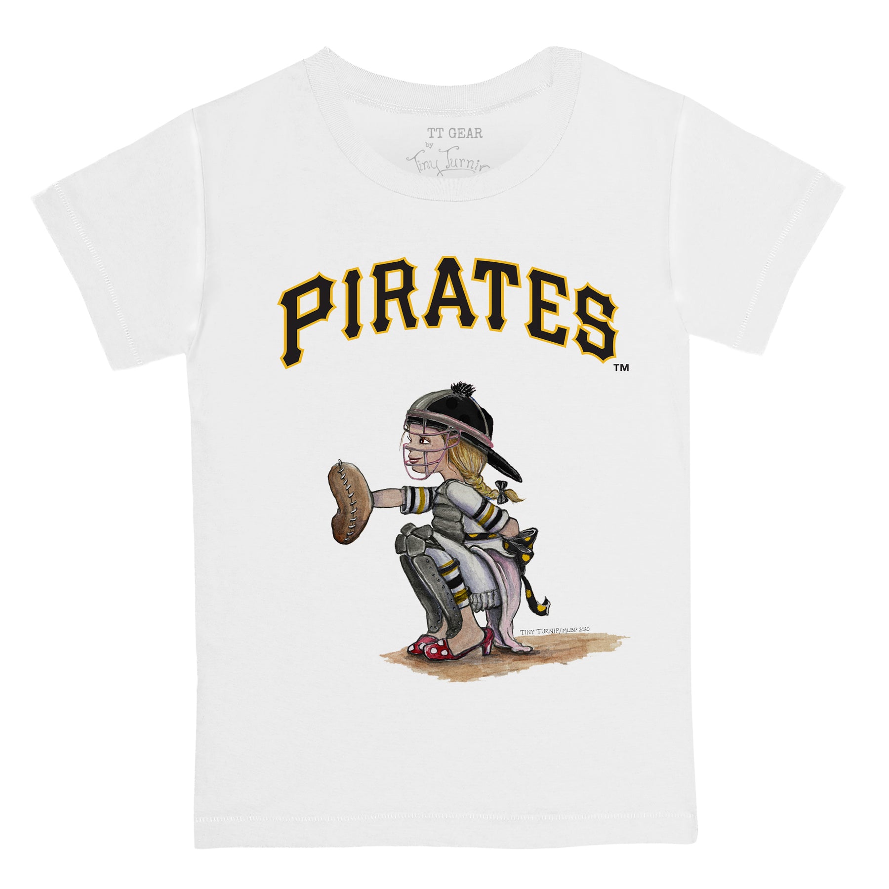 Pittsburgh Pirates Tiny Turnip Women's Stitched Baseball T-Shirt - Black