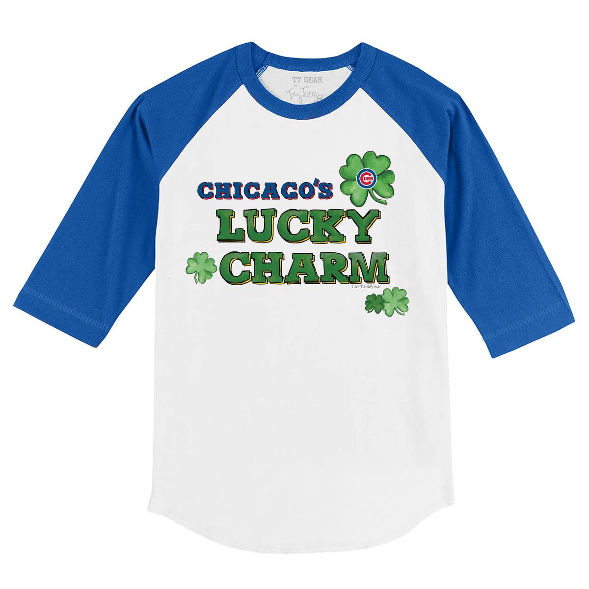 Chicago Cubs Lucky Charm 3/4 Royal Blue Sleeve Raglan 24M