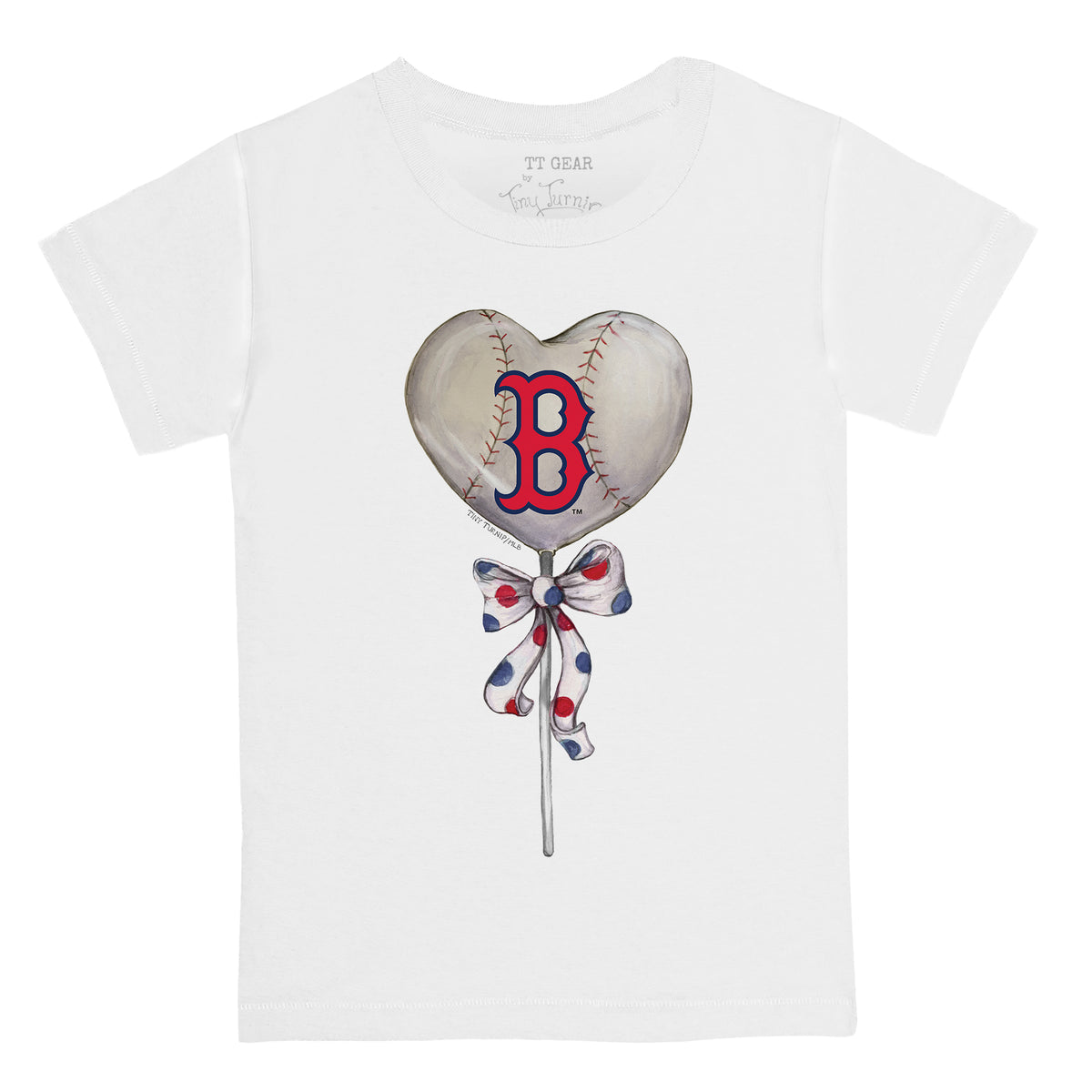 Boston Red Sox Tiny Turnip Youth Dirt Ball T-Shirt - White