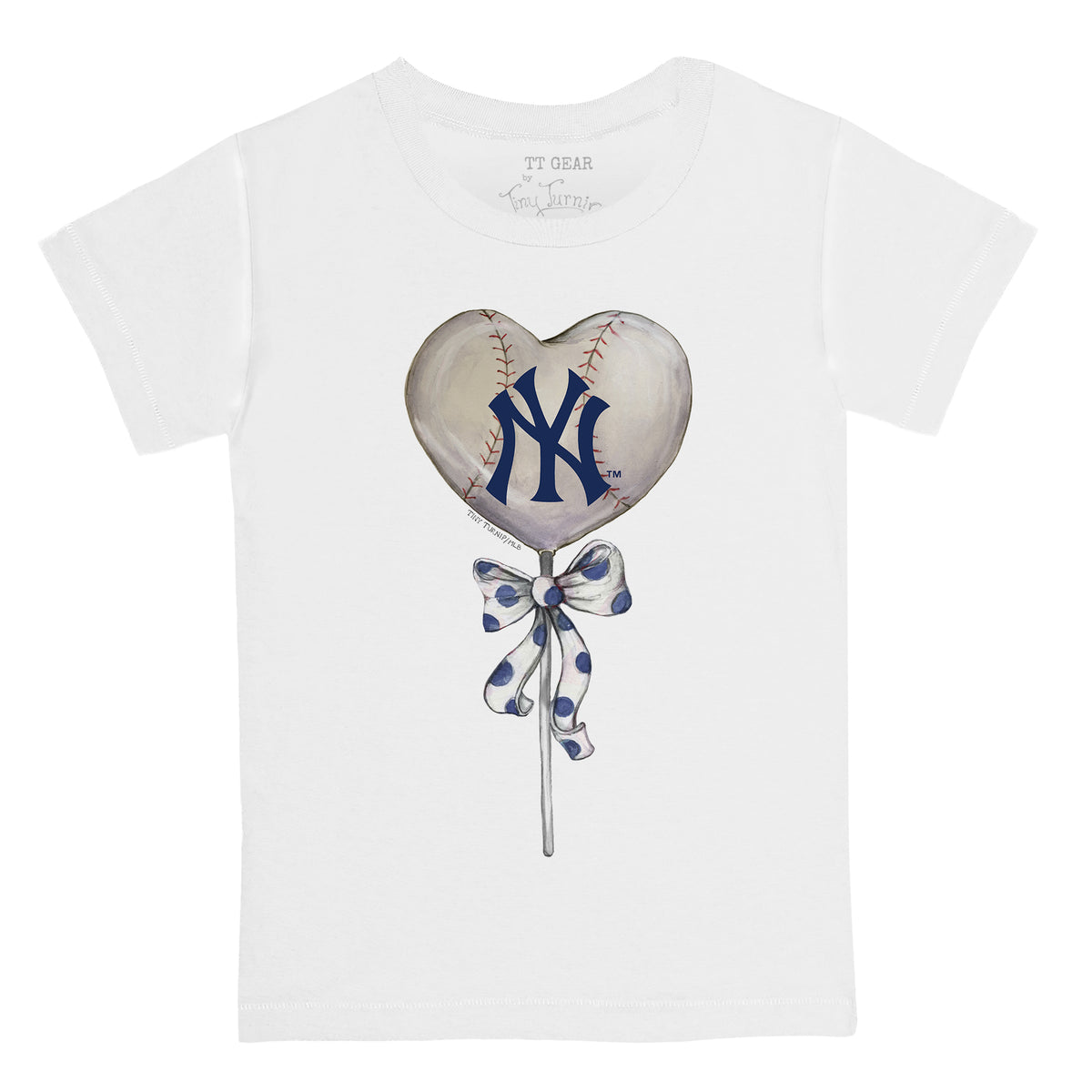Lids New York Yankees Tiny Turnip Women's Heart Bat 3/4-Sleeve
