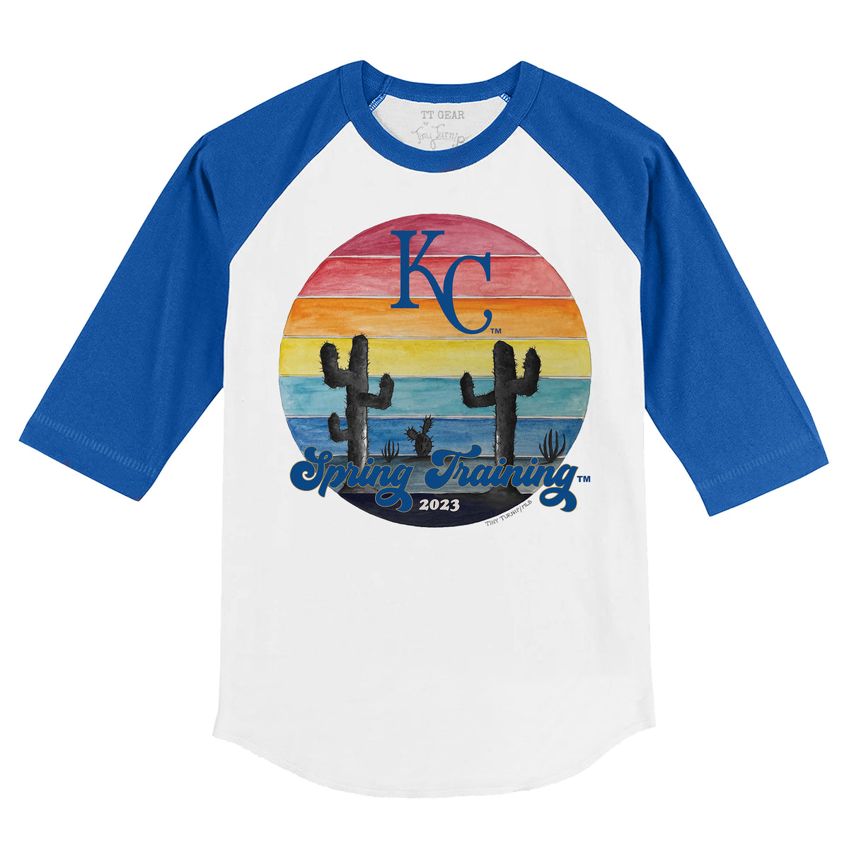 Texas Rangers Spring Training 2023 3/4 Royal Blue Sleeve Raglan