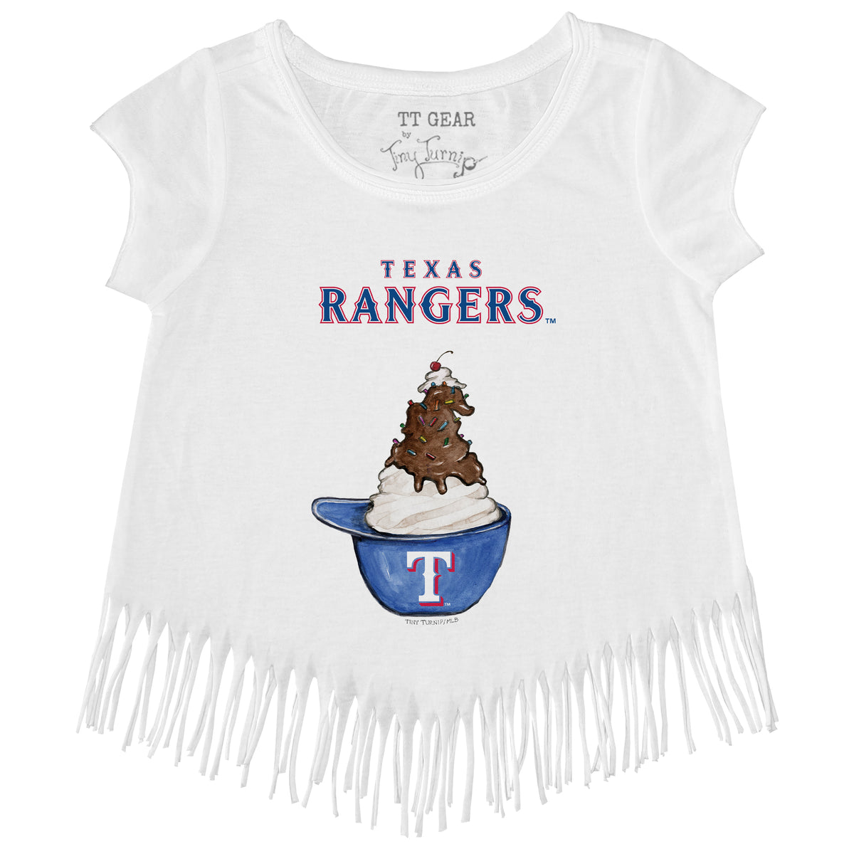 Texas Rangers S'mores Fringe Tee Youth XL (14) / Royal Blue