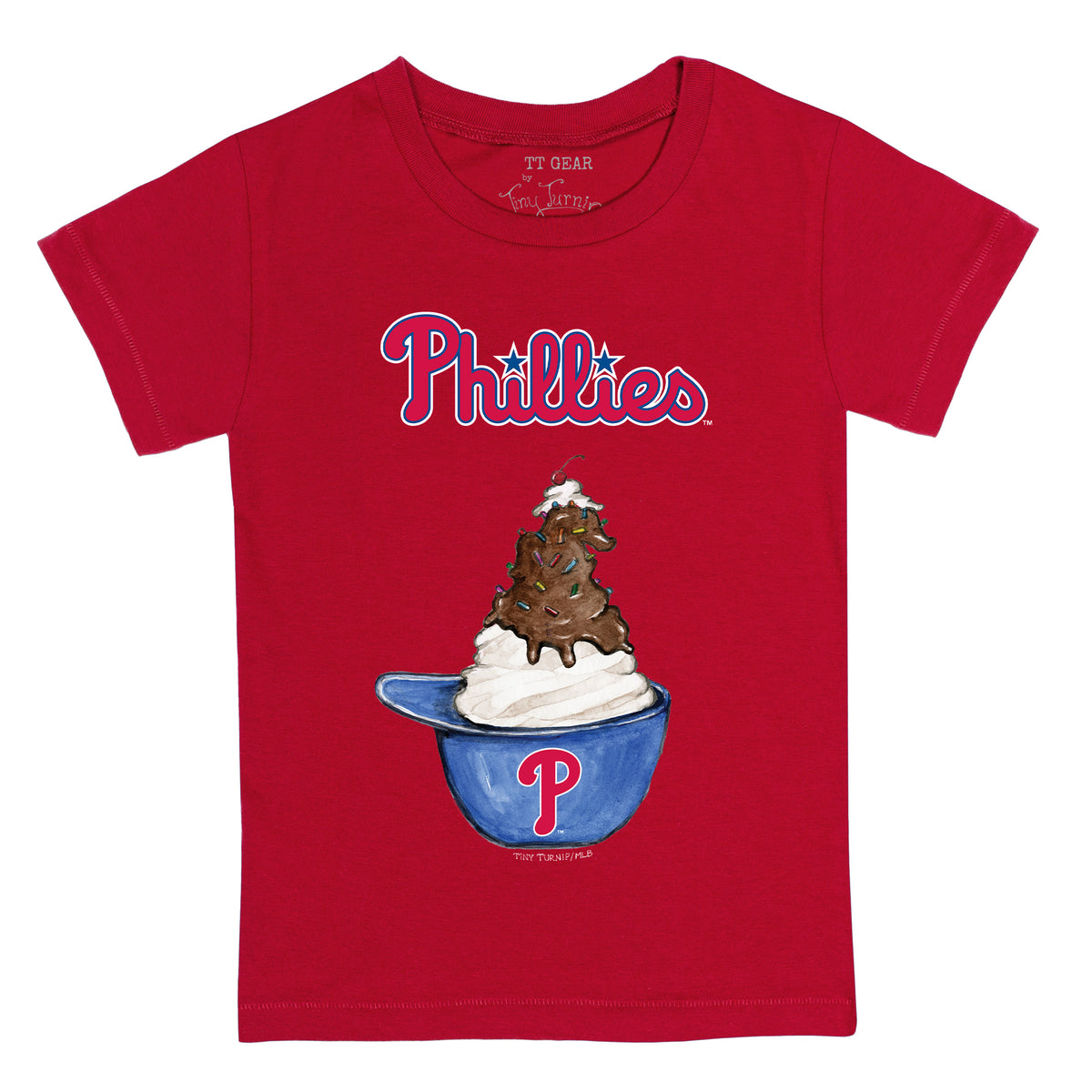 Philadelphia Phillies Official MLB Adidas Kids Youth Girls Size 3/4 Sleeve  Shirt