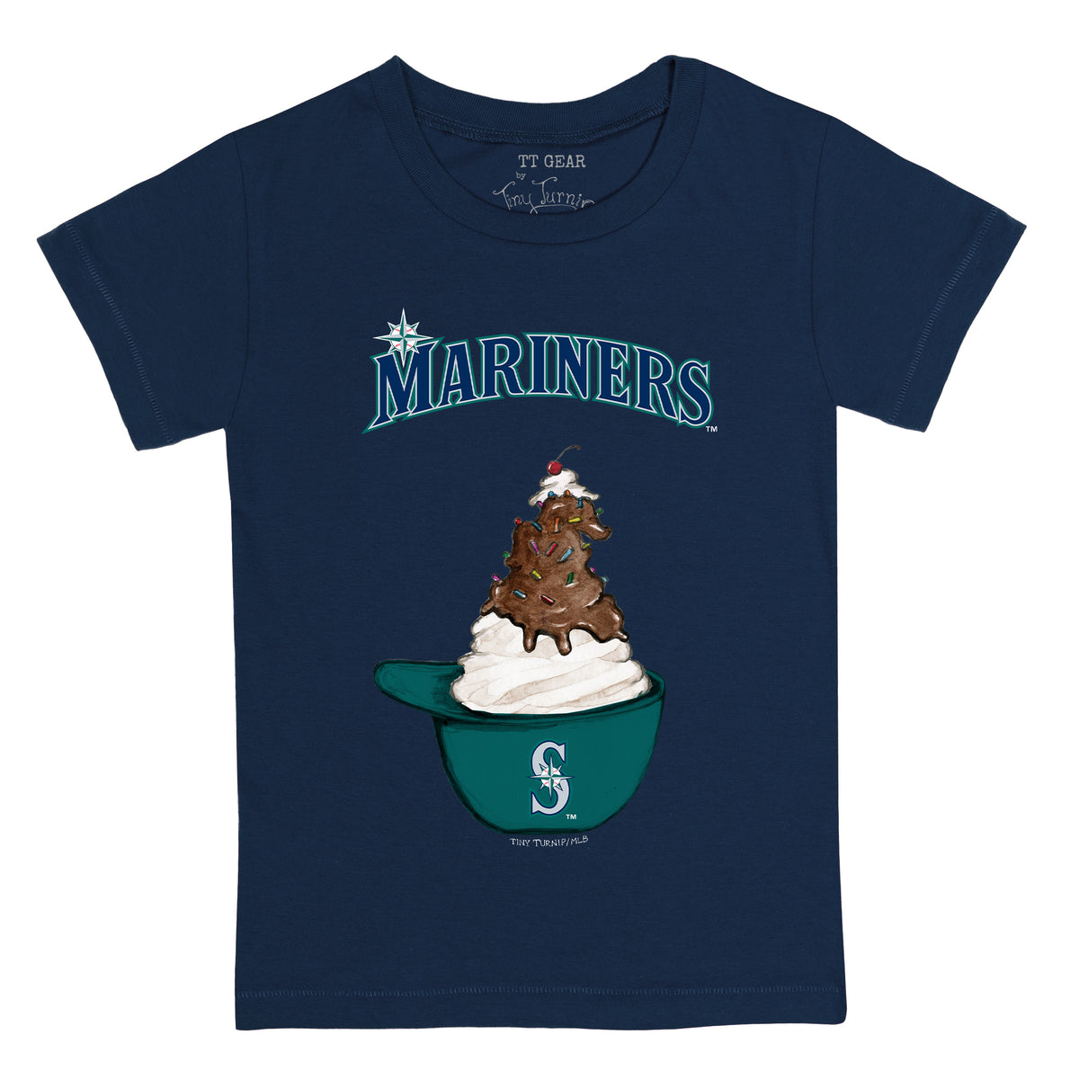 Lids Seattle Mariners Tiny Turnip Women's TT Rex T-Shirt - Navy