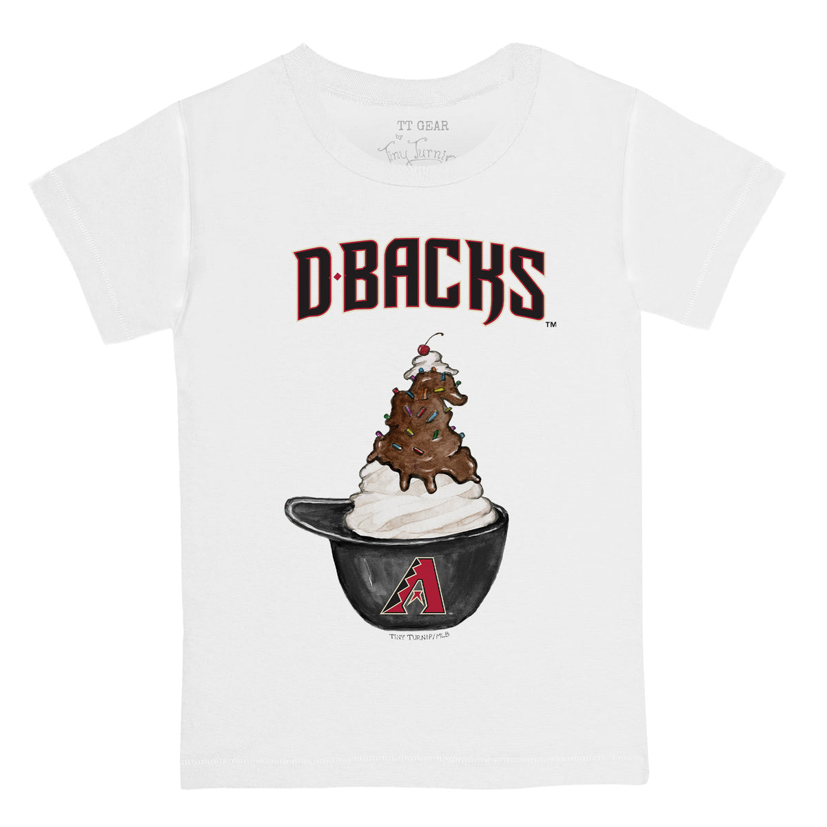 Lids Arizona Diamondbacks Tiny Turnip Youth Baseball Love T-Shirt - White