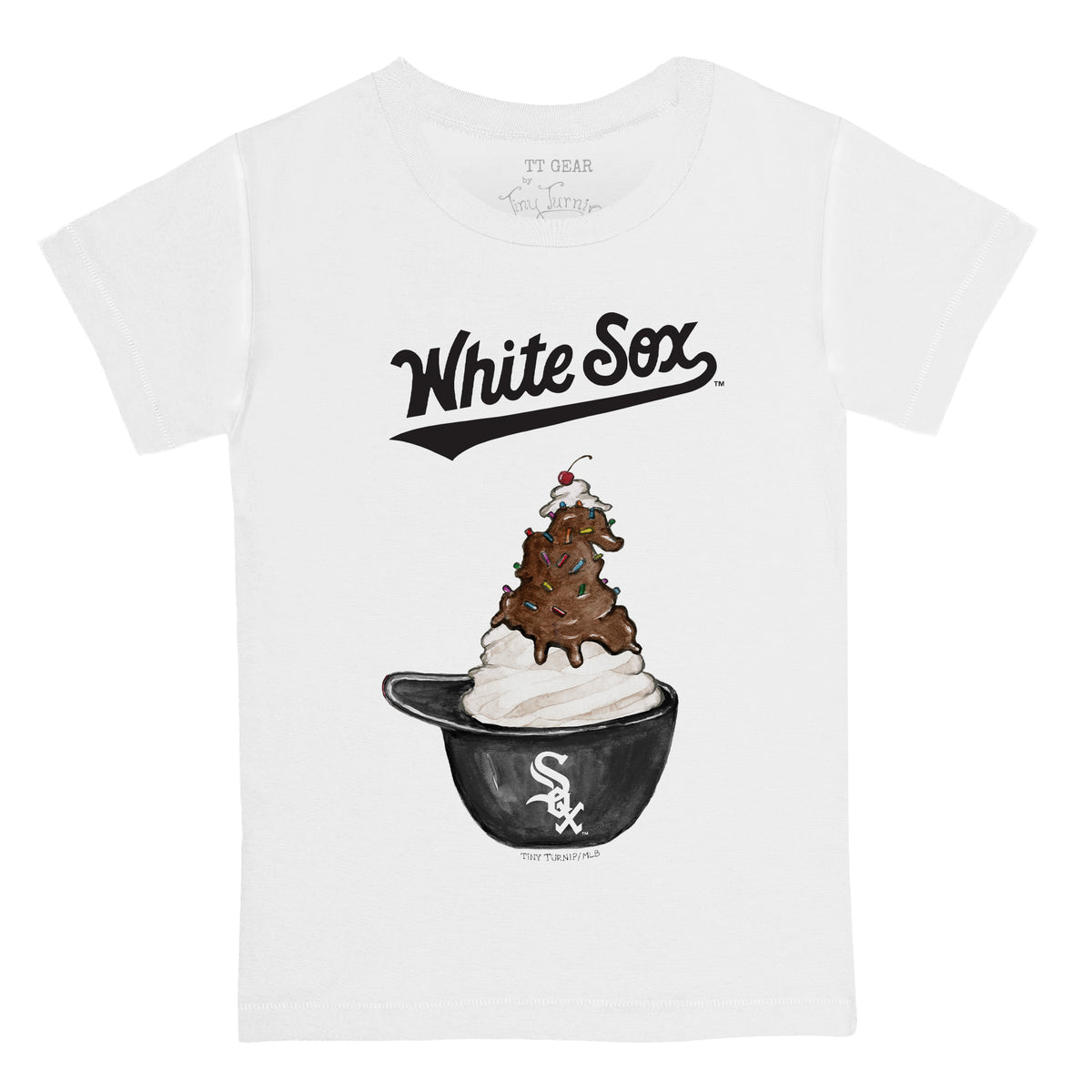 Tiny Turnip Chicago White Sox Women's White TT Rex T-Shirt