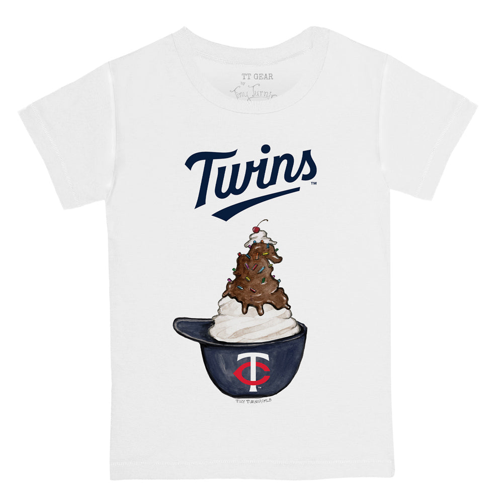 Women's Tiny Turnip Royal Chicago Cubs Baseball Bow T-Shirt Size: Small