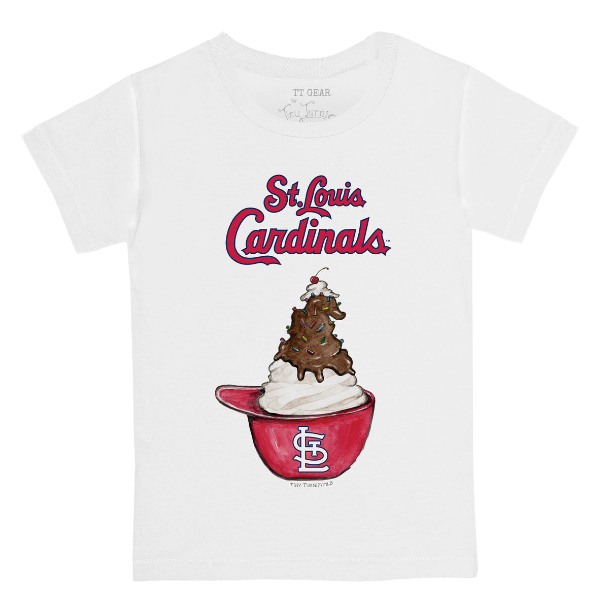 Youth Tiny Turnip White St. Louis Cardinals Stacked T-Shirt Size: Small