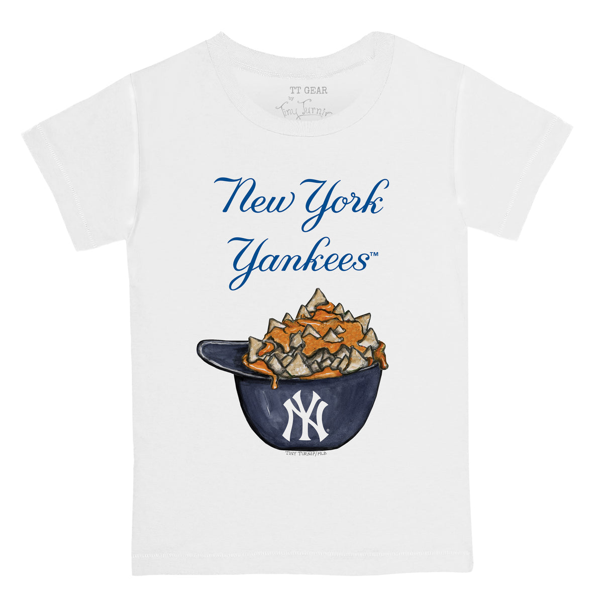 Youth Tiny Turnip White New York Yankees Sundae Helmet T-Shirt 