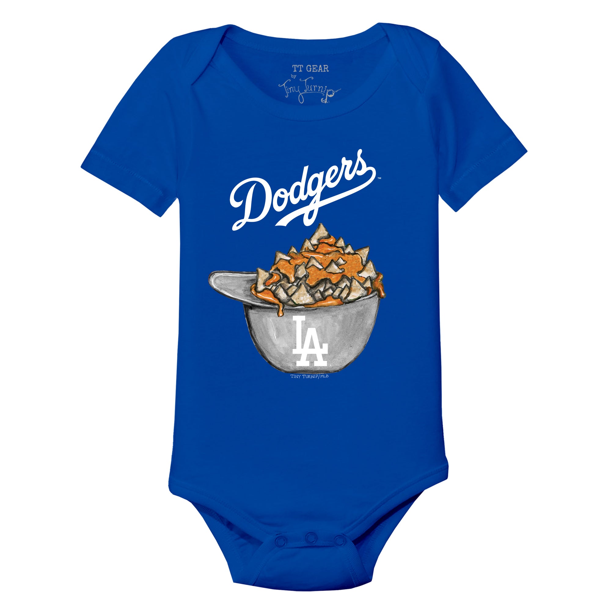 Los Angeles Dodgers Nacho Helmet Short Sleeve Snapper | Tiny Turnip