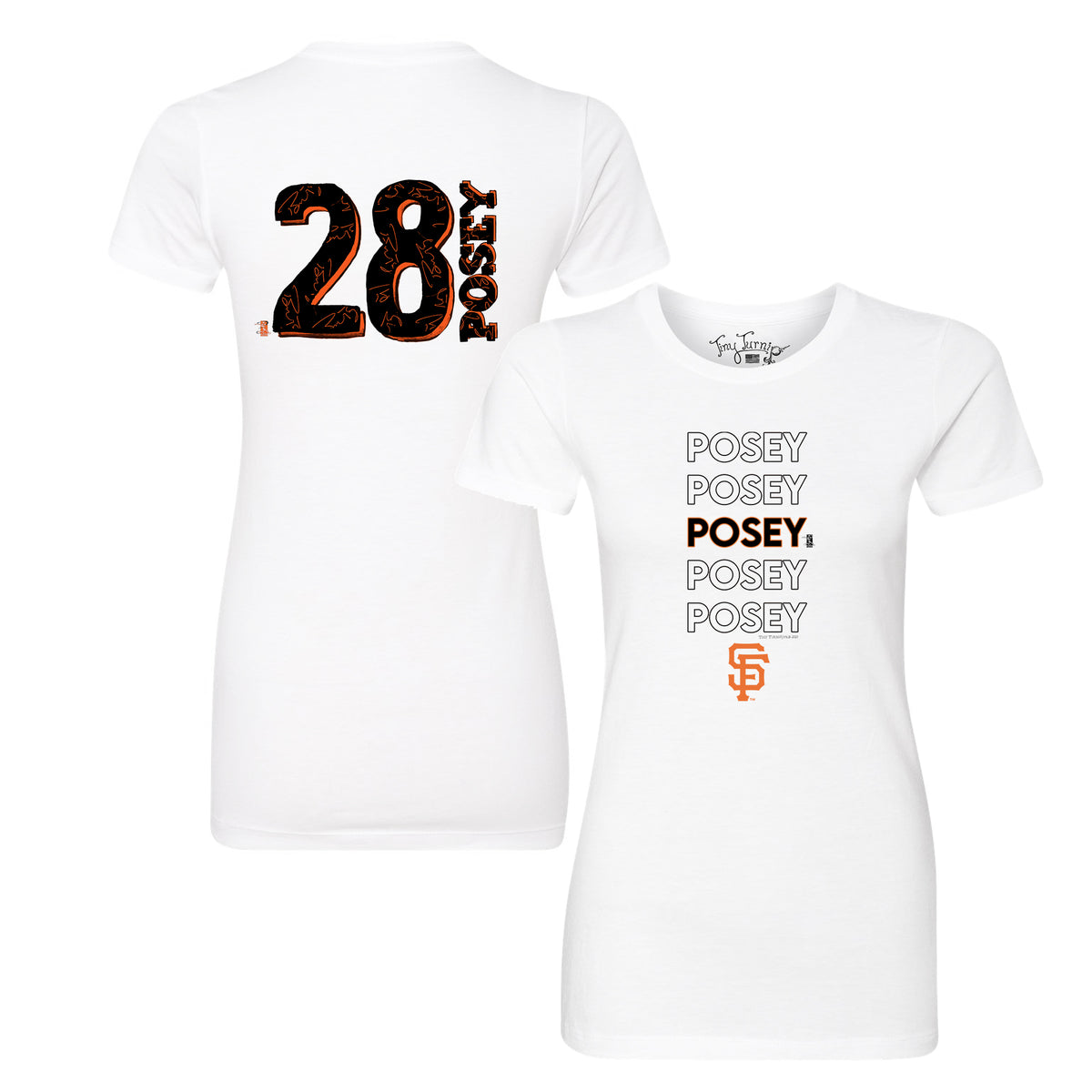 Touch Women's White San Francisco Giants Baseball 3/4-Sleeve T